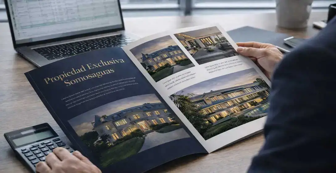 Agente inmobiliario estimado el precio de una propiedad exclusiva off-market