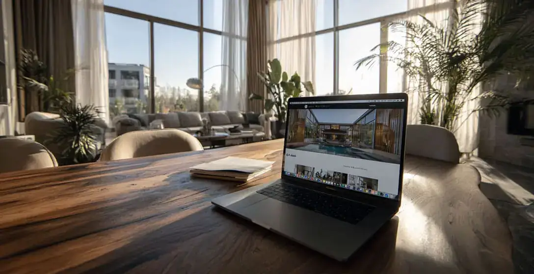 Portal inmobiliario con propiedad de lujo