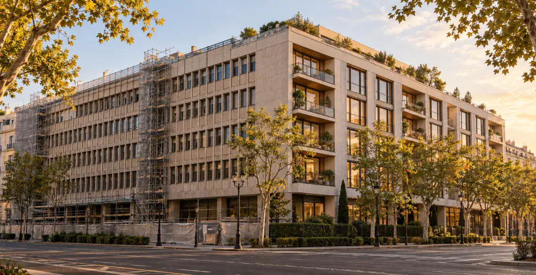 Edificio de oficinas en rehabilitación para viviendas en Madrid – cambio de uso de oficinas a vivienda